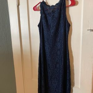Navy blue lace dress